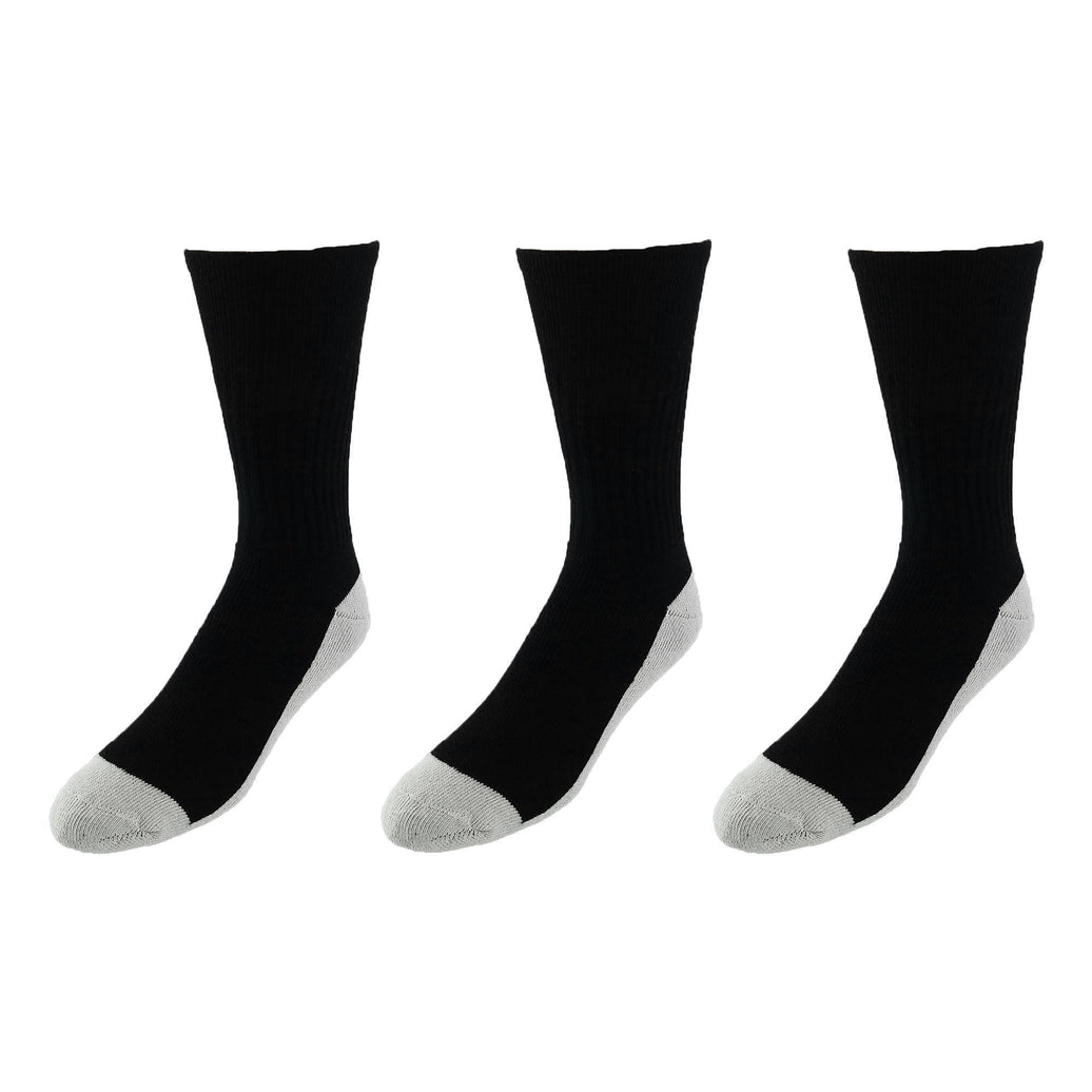 Pro Feet Men's Athletic Health Crew Cotton Blend Socks (3 Pair Pack)