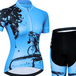 Women's Short Sleeve Cycling Jersey with Shorts
