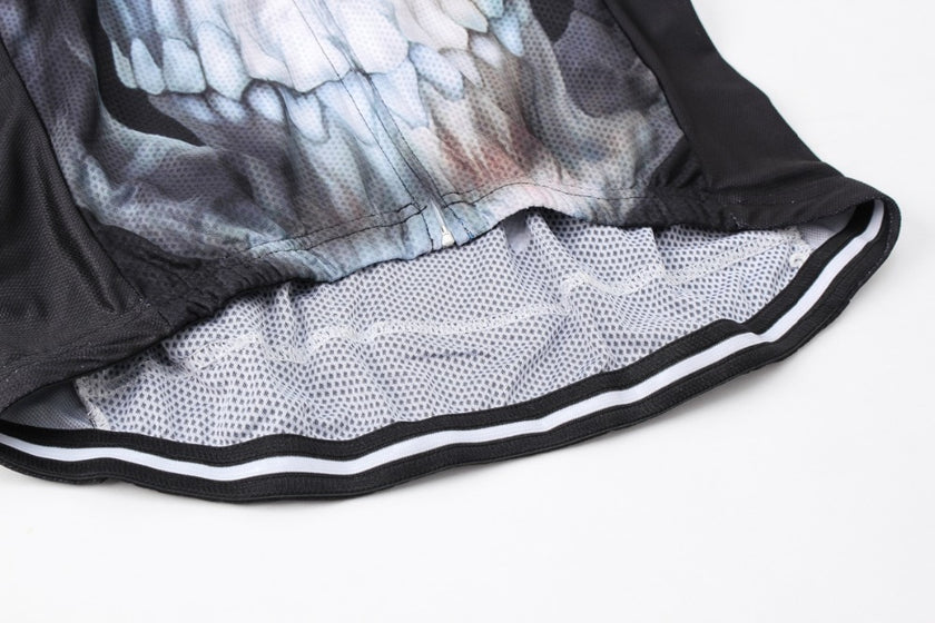 Fire Skull 3D Men Cycling Jersey Bike Bicycle Short Sleeves Jersey