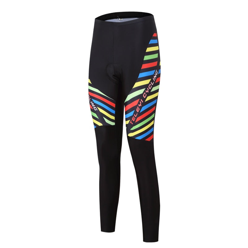 Women's Quick Dry Black Cycling Pants Lycra Bicycle Long Trousers