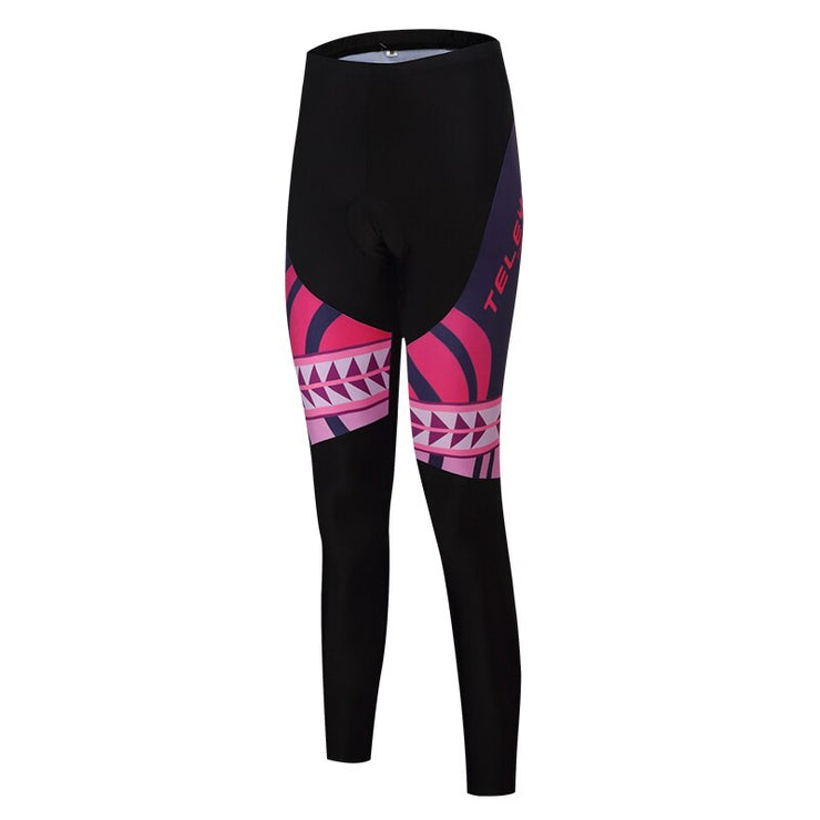 Women's Quick Dry Black Cycling Pants Lycra Bicycle Long Trousers