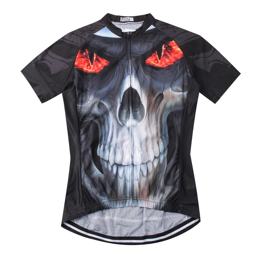 Fire Skull 3D Men Cycling Jersey Bike Bicycle Short Sleeves Jersey