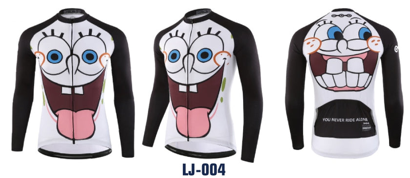 KEMALOCE Autumn Pro Long Sleeve Cycling Jersey Skull