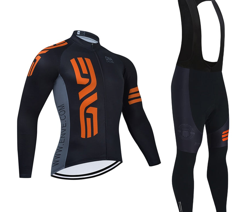 NEW Orange Black CYCLING SUIT
