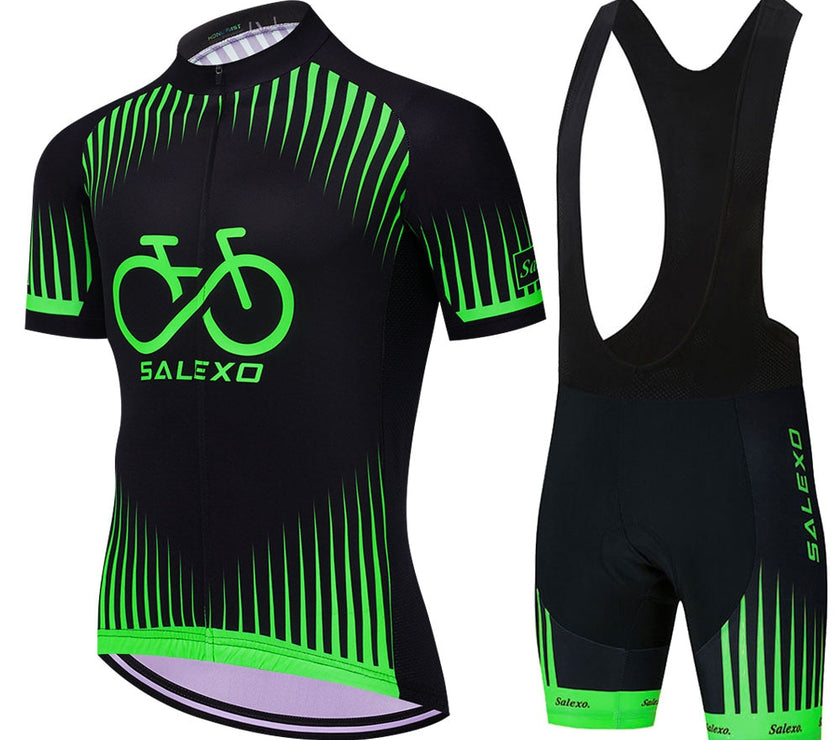 Fluorescent green Cycling Jersey Set Summer MTB Cycling Clothing