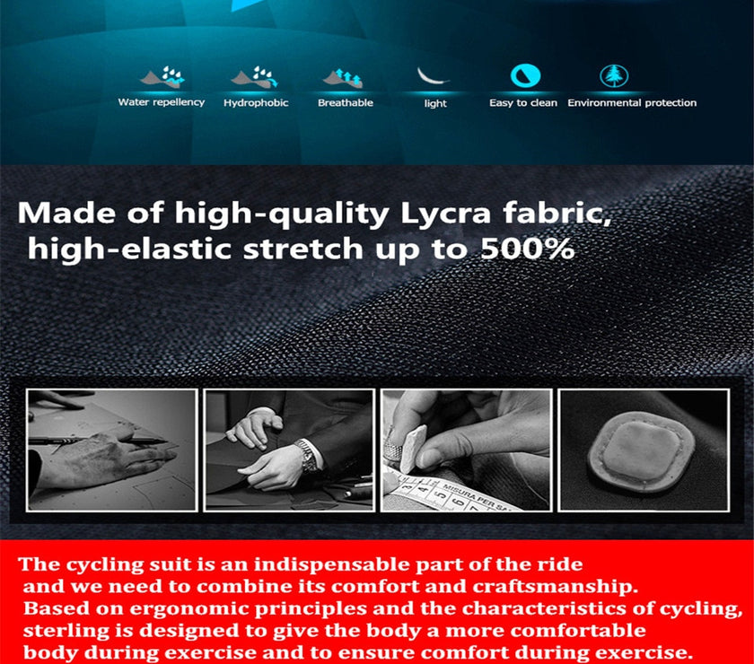 Team STRAVA cycling jersey men cycling set