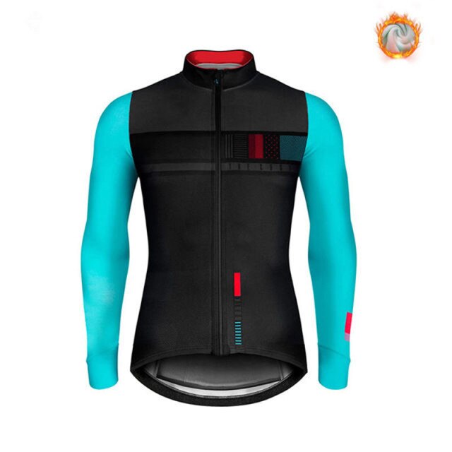Spain Winter Thermal Fleece Jacket Cycling Jersey Long Sleeve