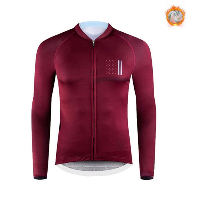 Spain Winter Thermal Fleece Jacket Cycling Jersey Long Sleeve