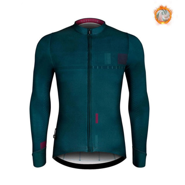 Spain Winter Thermal Fleece Jacket Cycling Jersey Long Sleeve