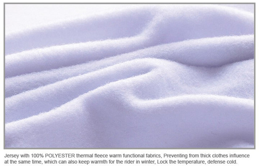 Retro Winter Fleece Cycling Jersey Long Sleeve Bike