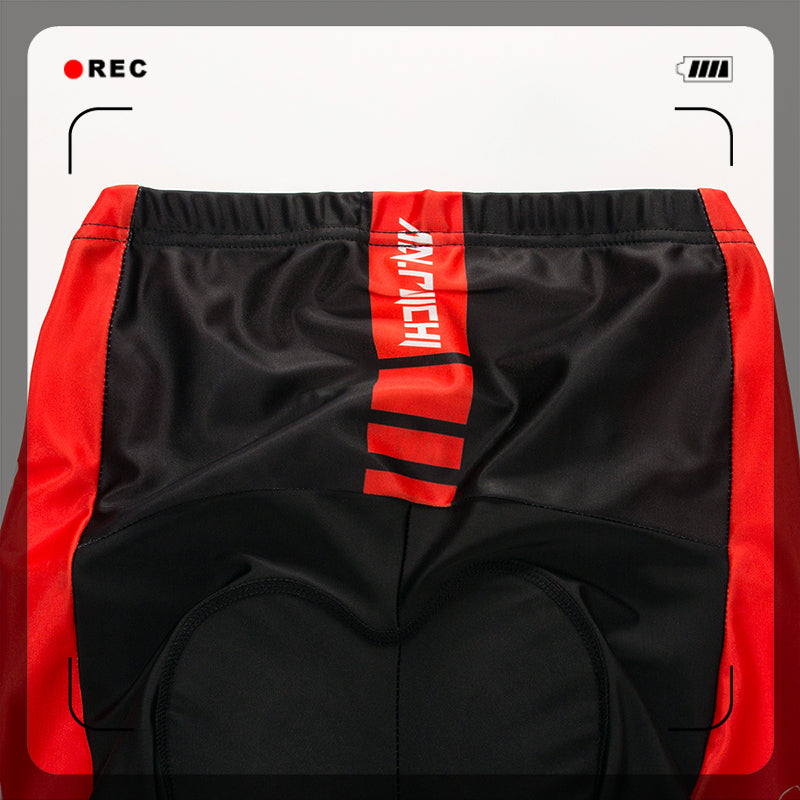 Men Long Sleeve Bicycle Cycling Sets Anti-sweat Black Matches Red