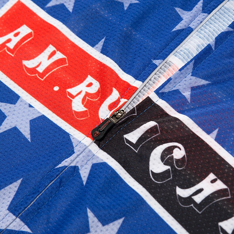 Men Long Sleeve Bicycle Cycling Sets Anti-sweat Stars and Stripes