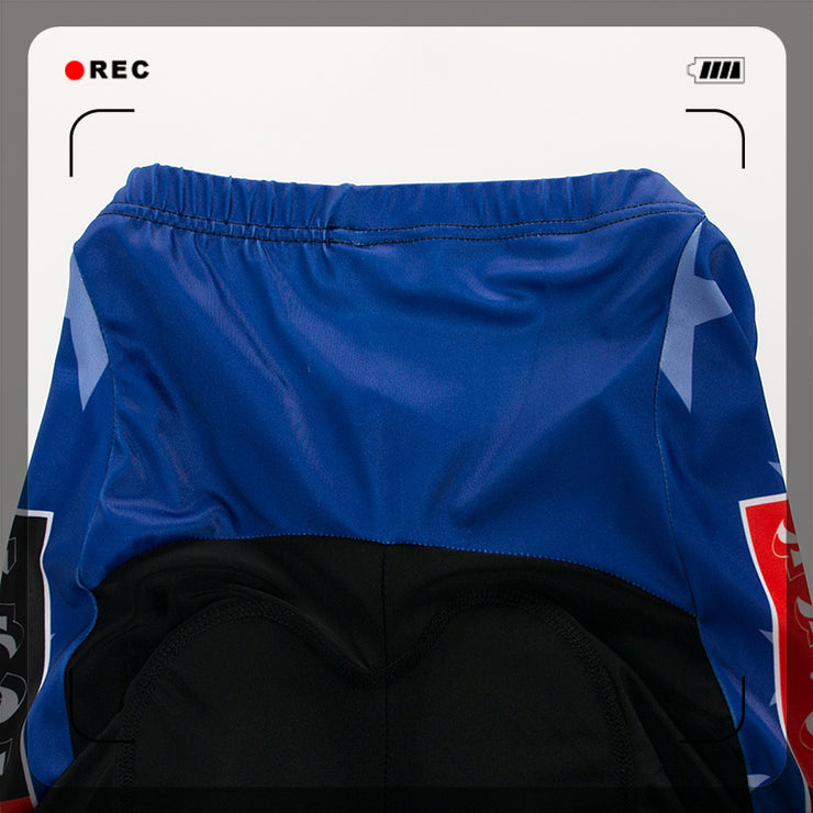 Men Long Sleeve Bicycle Cycling Sets Anti-sweat Stars and Stripes