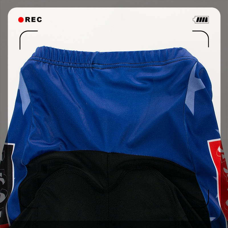 Men Long Sleeve Bicycle Cycling Sets Anti-sweat Stars and Stripes