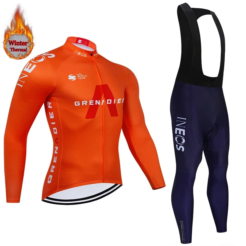 INEOS Grenadier Cycling Wear Winter Cycling Jersey and Shorts Set Thermal