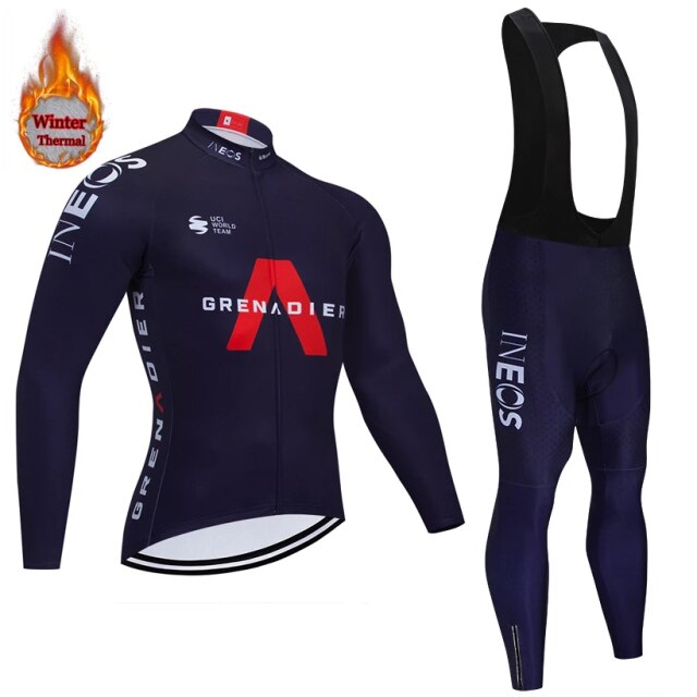 INEOS Grenadier Cycling Wear Winter Cycling Jersey and Shorts Set Thermal