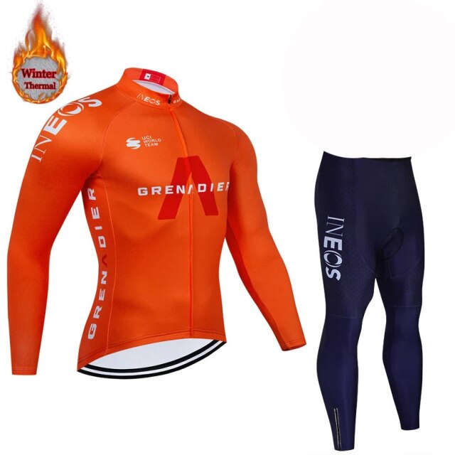 INEOS Grenadier Cycling Wear Winter Cycling Jersey and Shorts Set Thermal