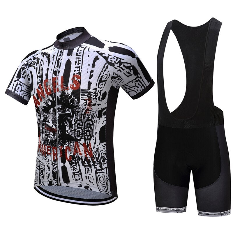 Unisex Quick Dry Cycling Sets Anti-sweat Pattern Printing