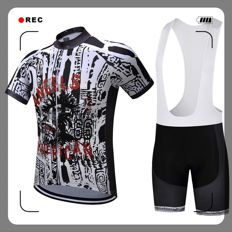 Unisex Quick Dry Cycling Sets Anti-sweat Pattern Printing