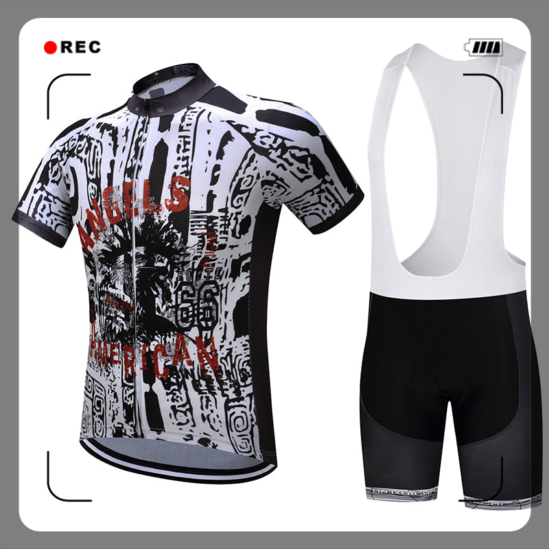 Unisex Quick Dry Cycling Sets Anti-sweat Pattern Printing
