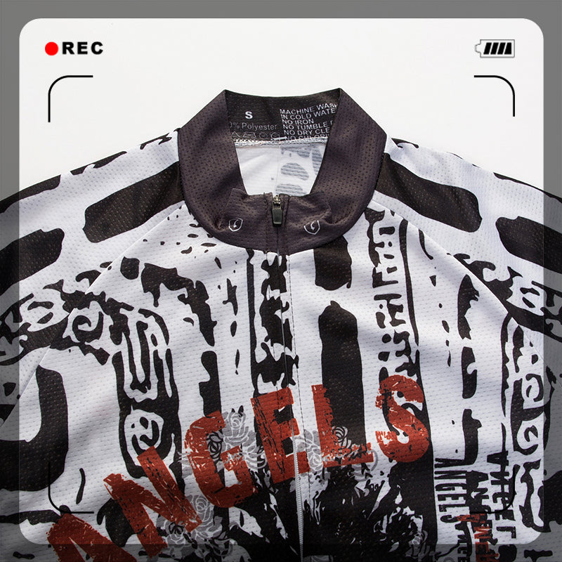 Unisex Quick Dry Cycling Sets Anti-sweat Pattern Printing