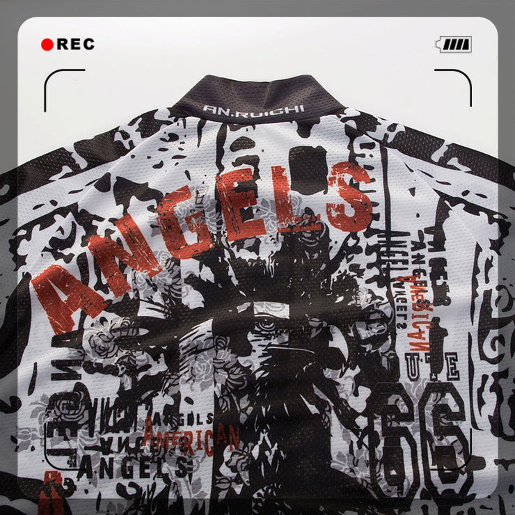 Unisex Quick Dry Cycling Sets Anti-sweat Pattern Printing