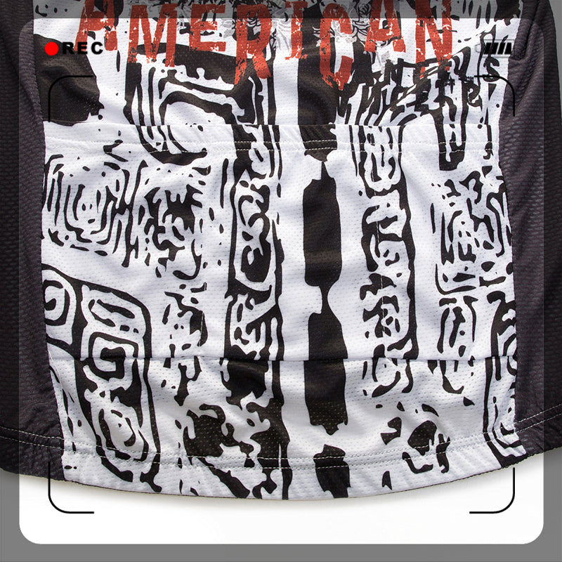 Unisex Quick Dry Cycling Sets Anti-sweat Pattern Printing