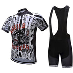 Unisex Quick Dry Cycling Sets Anti-sweat Pattern Printing