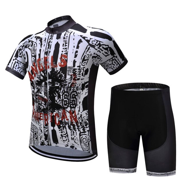 Unisex Quick Dry Cycling Sets Anti-sweat Pattern Printing