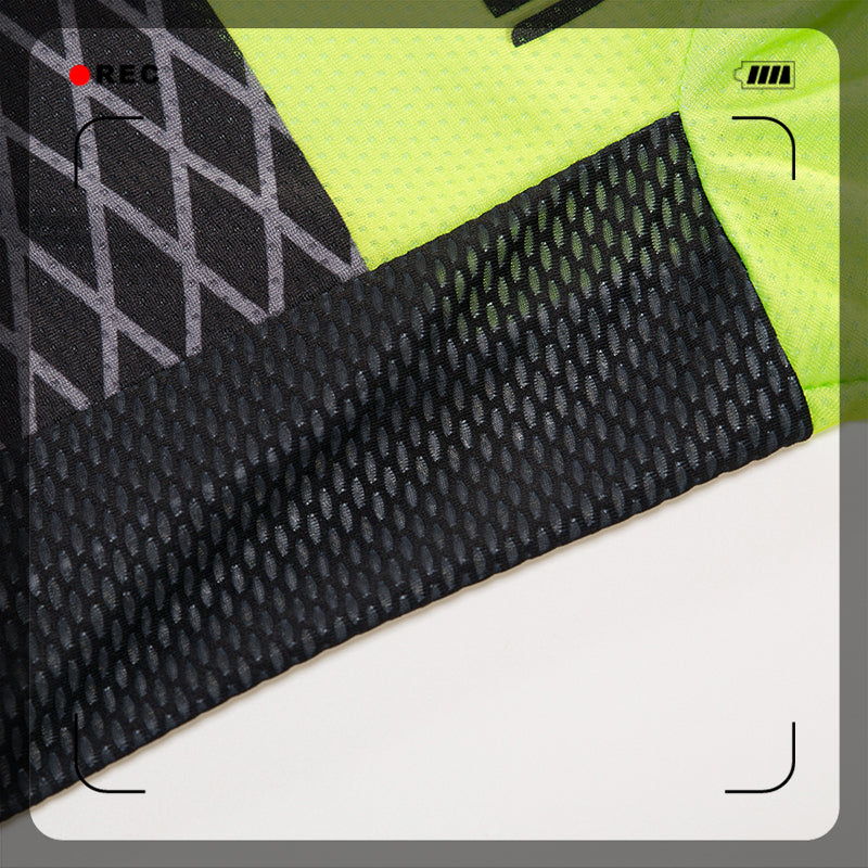 Men Long Sleeve Bicycle Cycling Sets Anti-sweat Contrast