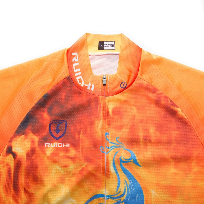 Unisex Quick Dry Cycling Sets Anti-sweat Phoenix Pattern