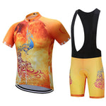 Unisex Quick Dry Cycling Sets Anti-sweat Phoenix Pattern