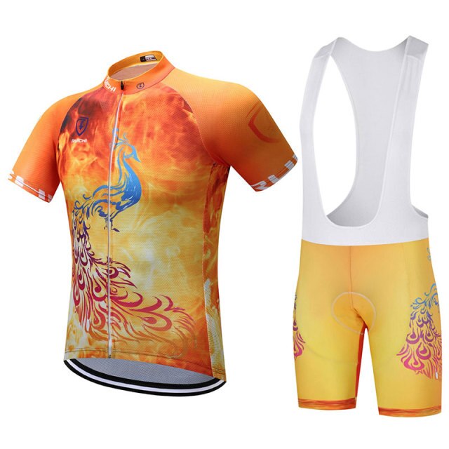 Unisex Quick Dry Cycling Sets Anti-sweat Phoenix Pattern