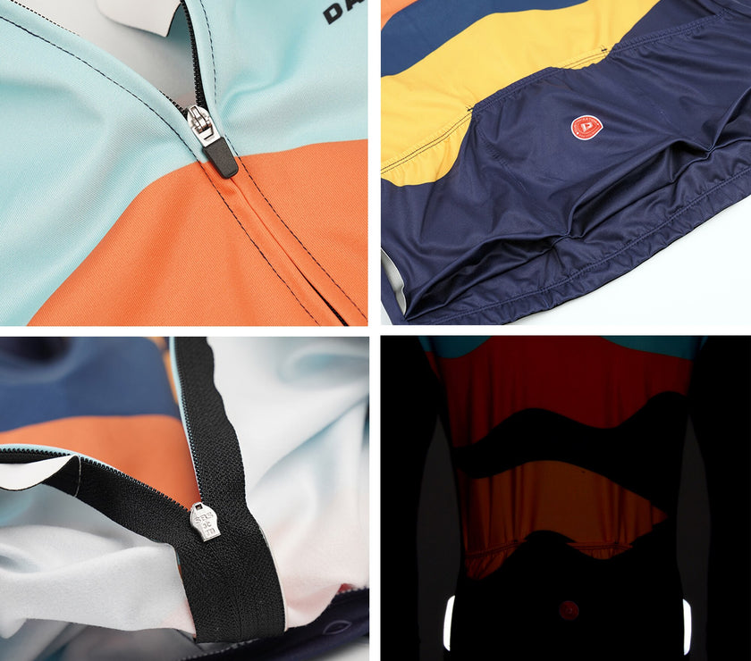 Cycling Set Men Warm Thermal Hot Cycling Jersey Long Sleeve