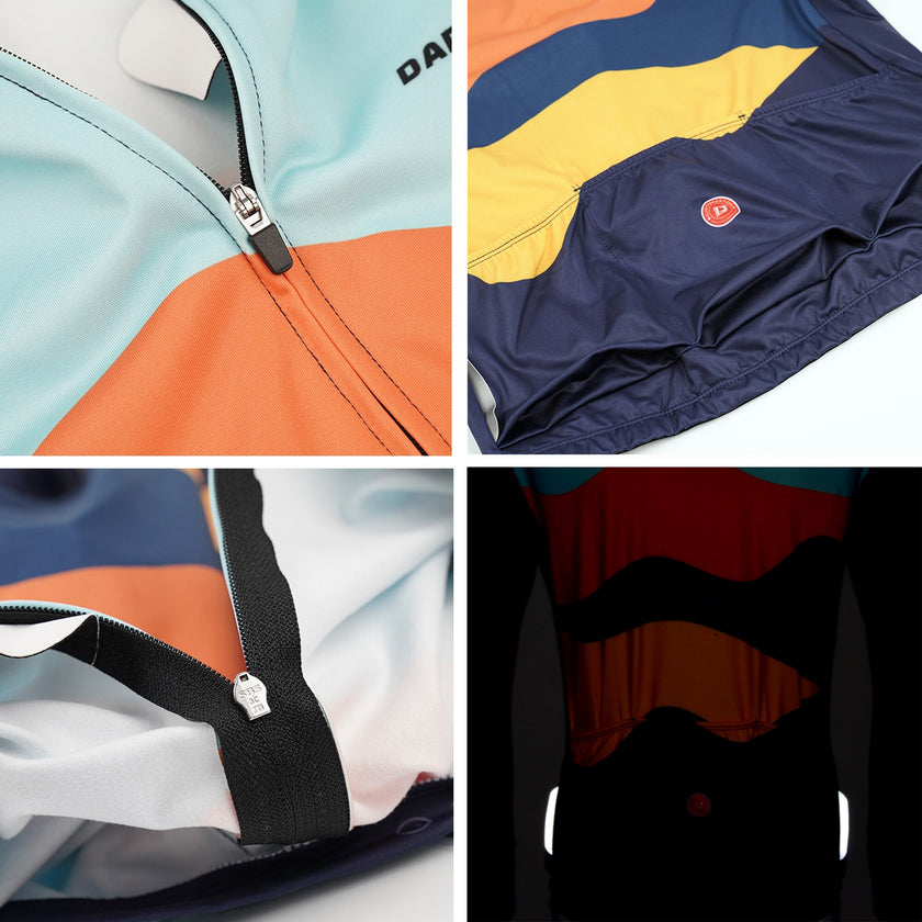 Cycling Set Men Warm Thermal Hot Cycling Jersey Long Sleeve