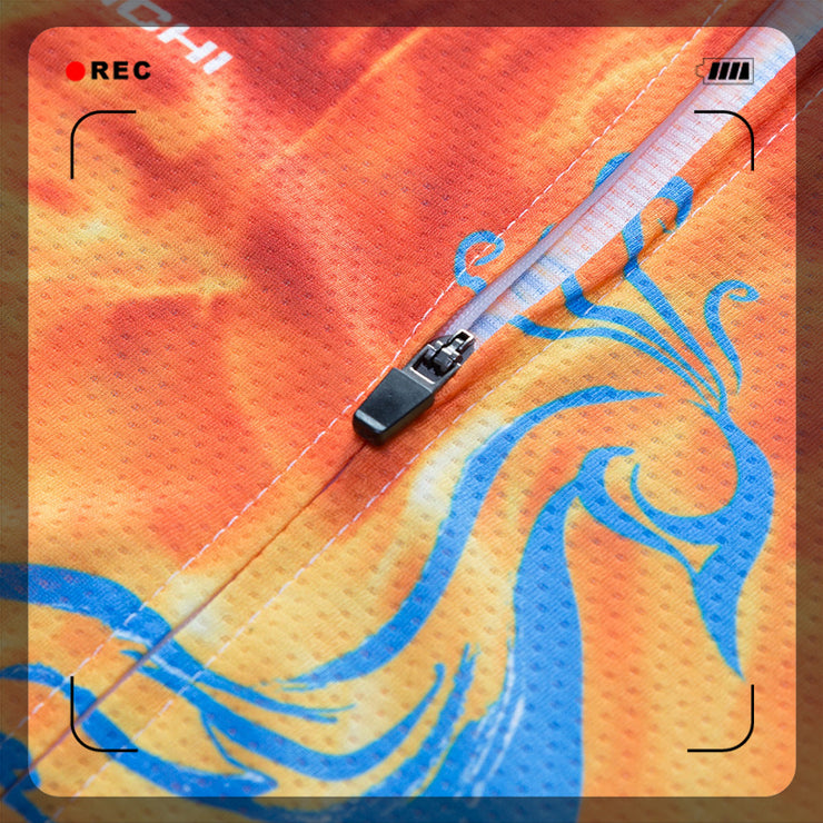 Unisex Quick Dry Cycling Sets Anti-sweat Phoenix Pattern