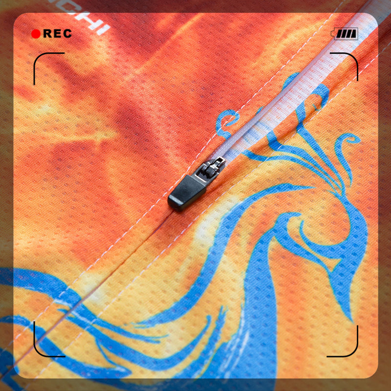 Unisex Quick Dry Cycling Sets Anti-sweat Phoenix Pattern