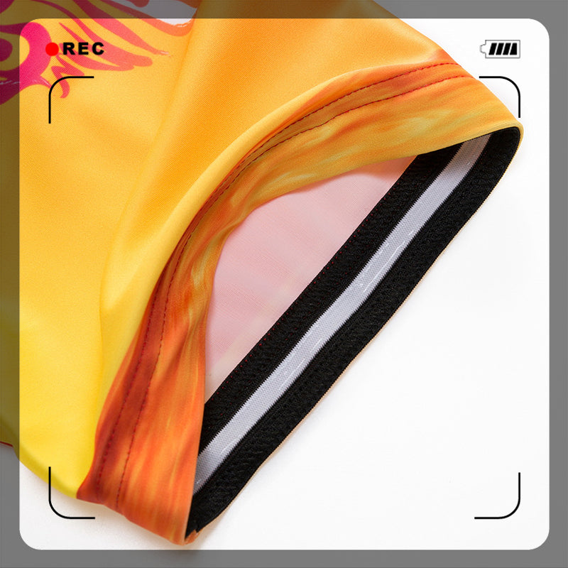 Unisex Quick Dry Cycling Sets Anti-sweat Phoenix Pattern