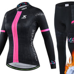 Women's Long Sleeve Cycling Jersey with Tights
