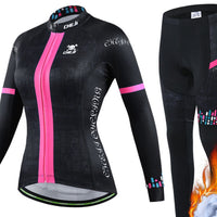 Women's Long Sleeve Cycling Jersey with Tights