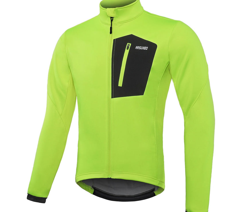 Arsuxeo Men's Cycling Jacket Winter Elastane Bike