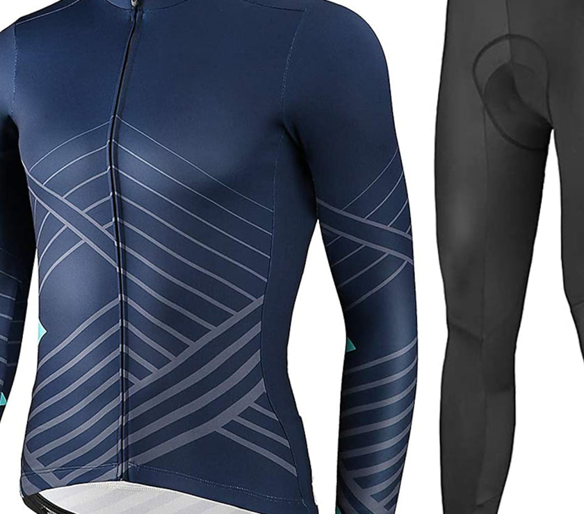 Grams Men's Long Sleeve Cycling Jersey with Tights