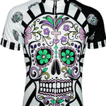 Men's Short Sleeves Cycling Jersey Summer Pink Green Lavender Skull