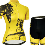 Women's Short Sleeve Cycling Jersey with Shorts