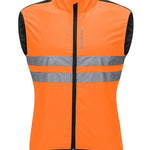 Men's Sleeveless Cycling Vest Summer Navy Black Orange Solid Color