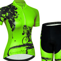 Women's Short Sleeve Cycling Jersey with Shorts