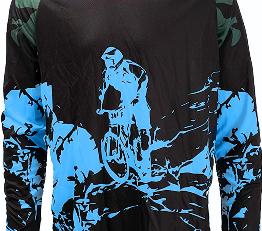 Men's Long Sleeve Downhill Jersey Spandex Polyester