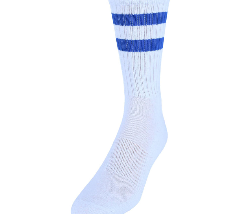 CTM® Men's Crew Striped Socks (3 Pairs)