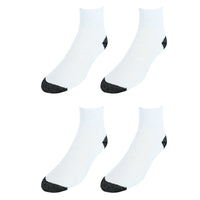 CTM® Men's Cotton Blend Ankle Socks (4 Pair Pack)
