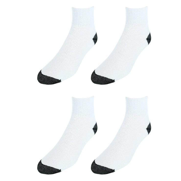 CTM® Men's Cotton Blend Ankle Socks (4 Pair Pack)